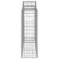 Paniers à gabions arqués 9 pcs 200x50x120/140 cm Fer galvanisé