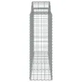 Paniers à gabions arqués 4 pcs 200x50x120/140 cm Fer galvanisé