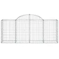 Paniers à gabions arqués 40 pcs 200x50x80/100 cm Fer galvanisé
