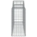 Paniers à gabions arqués 2 pcs 200x50x80/100 cm Fer galvanisé