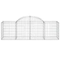 Paniers à gabions arqués 2 pcs 200x50x60/80 cm Fer galvanisé