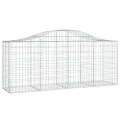 Paniers à gabions arqués 9 pcs 200x50x80/100 cm Fer galvanisé