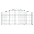 Paniers à gabions arqués 9 pcs 200x50x80/100 cm Fer galvanisé