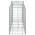 Paniers à gabions arqués 9 pcs 200x50x80/100 cm Fer galvanisé