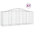 Paniers à gabions arqués 7 pcs 200x50x80/100 cm Fer galvanisé