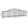 Paniers à gabions arqués 6 pcs 200x50x40/60 cm fer galvanisé