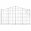 Paniers à gabions arqués 10 pcs 200x30x100/120 cm Fer galvanisé