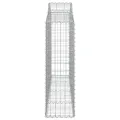 Paniers à gabions arqués 10 pcs 200x30x100/120 cm Fer galvanisé