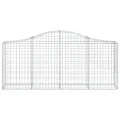 Paniers à gabions arqués 25 pcs 200x30x80/100 cm Fer galvanisé