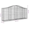 Paniers à gabions arqués 25 pcs 200x30x80/100 cm Fer galvanisé