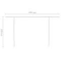 Auvent manuel rétractable avec LED 4,5x3,5 m Jaune et blanc