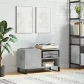 Armoire à disques gris béton 85x38x48 cm bois d'ingénierie