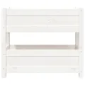 Jardinière Blanc 77x25x66 cm Bois massif de pin