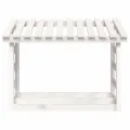 Support pour bois de chauffage Blanc 108x64,5x78 cm Bois de pin