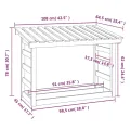 Support pour bois de chauffage Blanc 108x64,5x78 cm Bois de pin