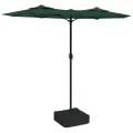 Parasol de jardin à double tête vert 316x240 cm