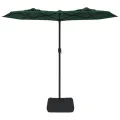 Parasol de jardin à double tête vert 316x240 cm