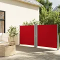 Auvent latéral rétractable Rouge 140x1200 cm