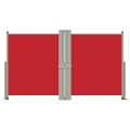 Auvent latéral rétractable Rouge 140x1200 cm