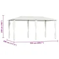Belvédère avec revêtement de poteaux 2,98x5,3x2,59 m 160 g/m²
