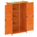 Abri à outils de jardin marron 83x57x140 cm bois massif pin