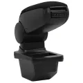 Accoudoir de voiture noir 14x33x(30-45,5) cm ABS