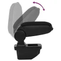 Accoudoir de voiture noir 14x33x(30-45,5) cm ABS