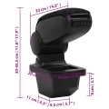 Accoudoir de voiture noir 14x33x(30-45,5) cm ABS
