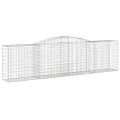Panier de gabions arqué 400x50x100/120 cm Fer galvanisé