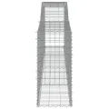 Panier de gabions arqué 400x50x100/120 cm Fer galvanisé