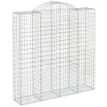 Panier de gabions arqué 200x50x200/220 cm Fer galvanisé