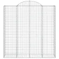 Panier de gabions arqué 200x50x200/220 cm Fer galvanisé