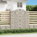 Panier de gabions arqué 200x30x220/240 cm Fer galvanisé