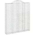 Panier de gabions arqué 200x30x220/240 cm Fer galvanisé