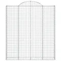 Panier de gabions arqué 200x30x220/240 cm Fer galvanisé