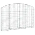 Panier de gabions arqué 200x30x120/140 cm Fer galvanisé