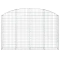 Panier de gabions arqué 200x30x120/140 cm Fer galvanisé
