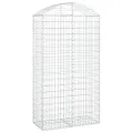 Panier de gabions arqué 100x50x180/200 cm Fer galvanisé