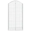 Panier de gabions arqué 100x50x180/200 cm Fer galvanisé