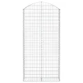Panier de gabions arqué 100x30x200/220 cm Fer galvanisé
