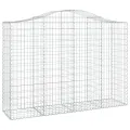 Panier de gabions arqué 200x50x140/160 cm Fer galvanisé