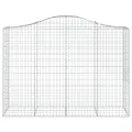 Panier de gabions arqué 200x50x140/160 cm Fer galvanisé