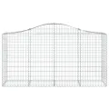Panier de gabions arqué 200x50x100/120 cm Fer galvanisé