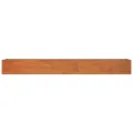 Lit surélevé de jardin rouillé 400x80x45 cm acier corten