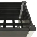 Lit surélevé de jardin avec étagère 50x50x90 cm WPC Gris