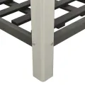Lit surélevé de jardin avec étagère 50x50x90 cm WPC Gris