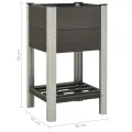 Lit surélevé de jardin avec étagère 50x50x90 cm WPC Gris