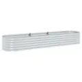 Lit surélevé de jardin 320x80x44 cm Acier galvanisé Argenté