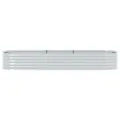 Lit surélevé de jardin 320x80x44 cm Acier galvanisé Argenté