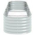 Lit surélevé de jardin 320x80x44 cm Acier galvanisé Argenté